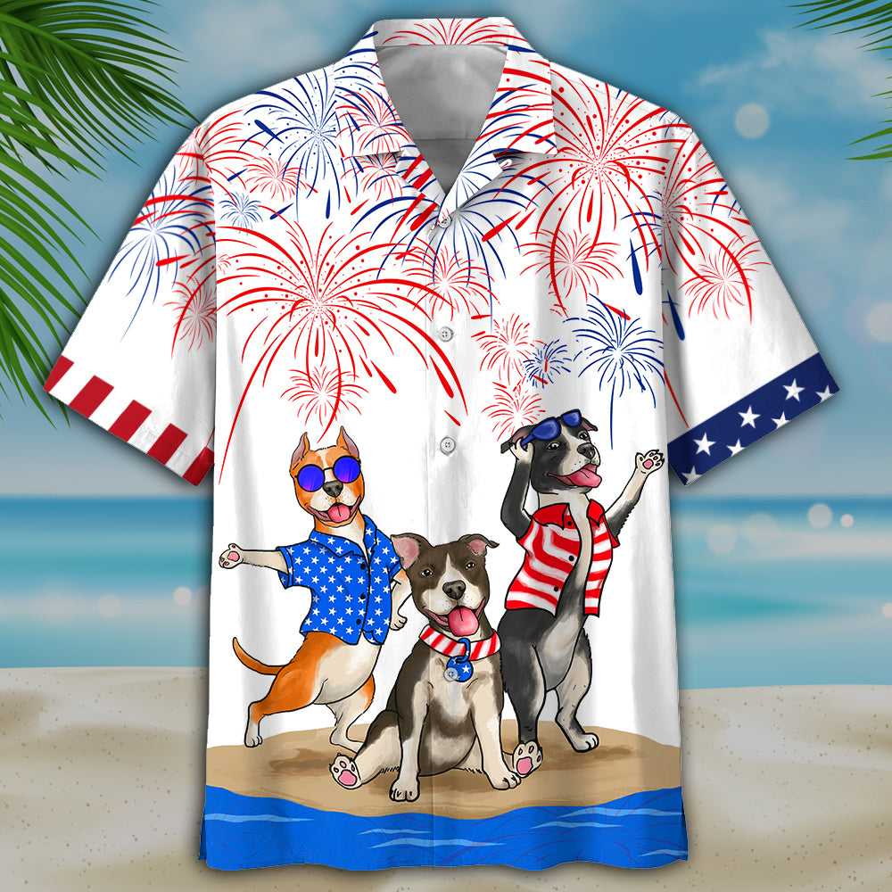 NEW American Staffordshire Terrier Independence Day Is Coming Hawaii Shirt, Shorts