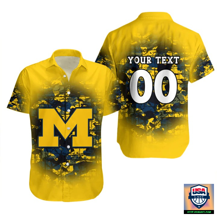 Up to 20% Off Michigan Wolverines Camouflage Vintage Hawaiian Shirt