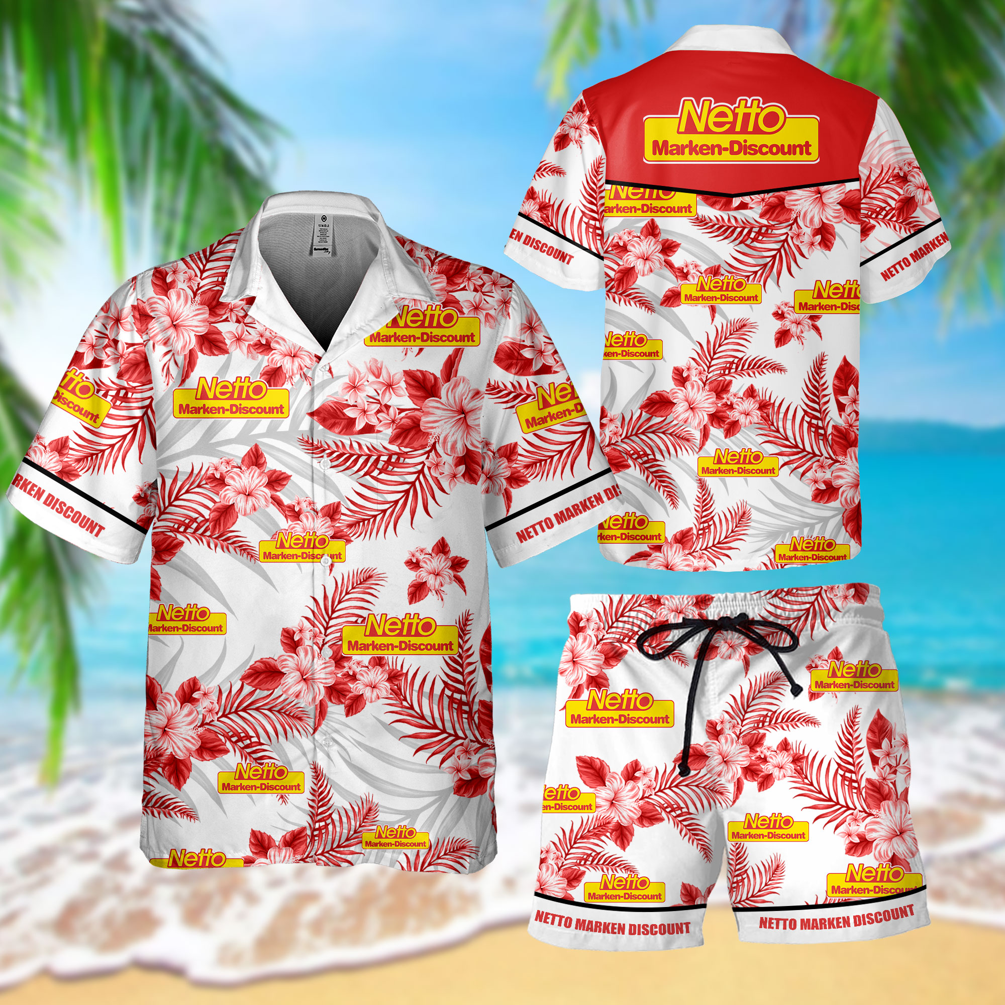 HOT Netto Marken-Discount Hawaii Shirt, Shorts