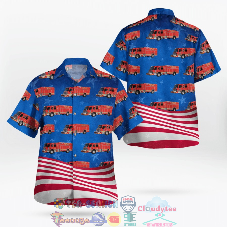 Escambia County Fire Rescue Florida Independence Day Hawaiian Shirt