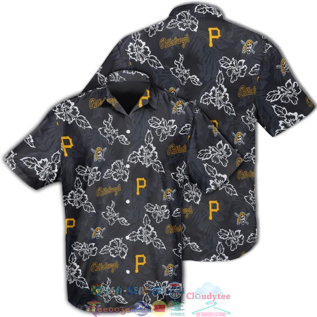 Pittsburgh Pirates MLB Hibiscus Tropical Leaves Hawaiian Shirt