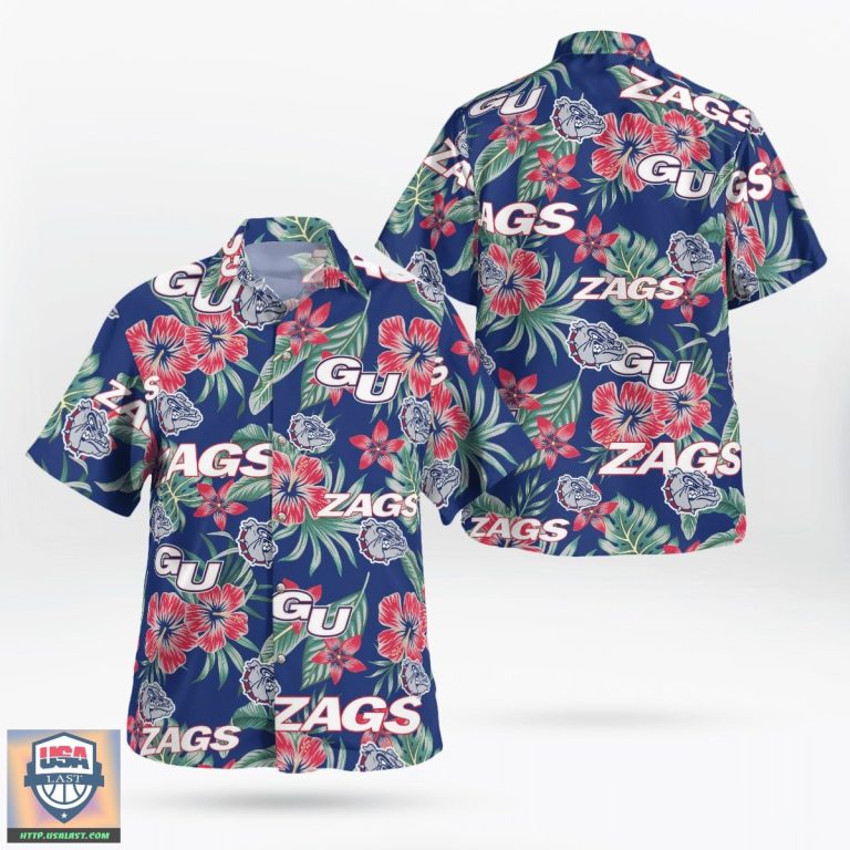 Beautiful Gonzaga Bulldogs NCAA Hawaiian Short Sleeve Shirt Beach Short