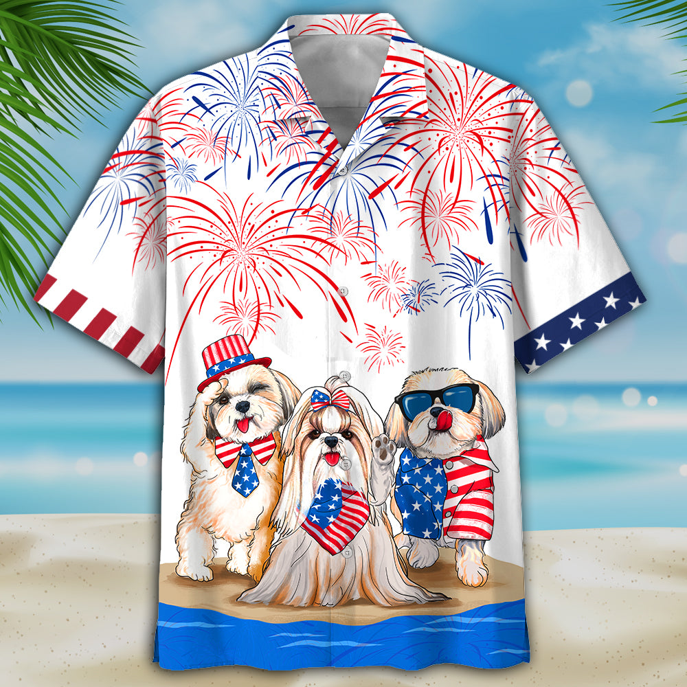 NEW Shih Tzu Independence Day Is Coming Hawaii Shirt, Shorts