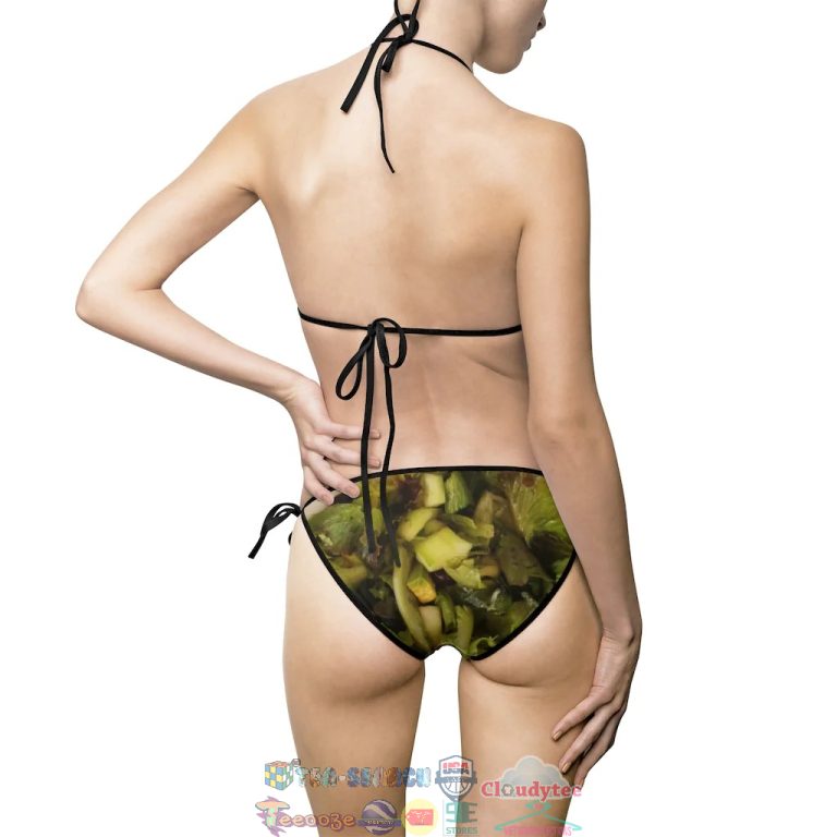 Get Healthy Avocado Lettuce Two Piece Bikini Set Swimsuit Beach