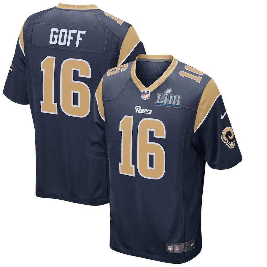 NEW Jared Goff Los Angeles Rams Super Bowl LIII Football Jersey