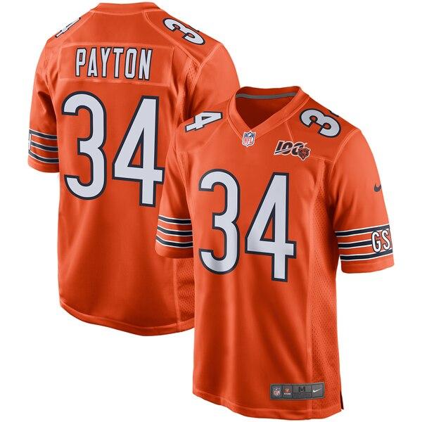 NEW Walter Payton Chicago Bears 100th Season Orange Football Jersey