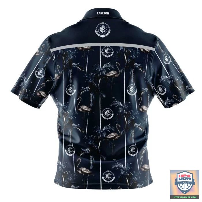 Cool Carlton Blues AFL Flamingo Hawaiian Shirt