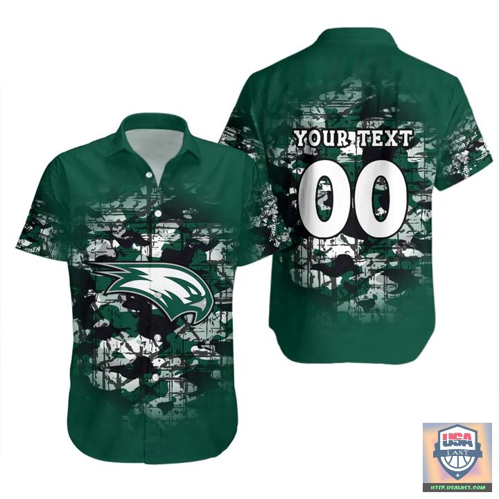 Wagner Seahawks Camouflage Vintage Hawaiian Shirt