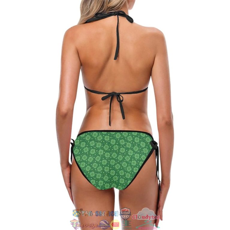 Shamrock Design Print Two Piece Bikini Set Swimsuit Beach