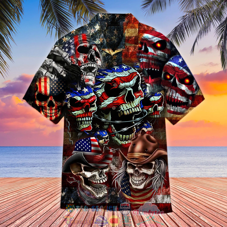 4th Of July Independence Day Skull Hawaiian Shirt