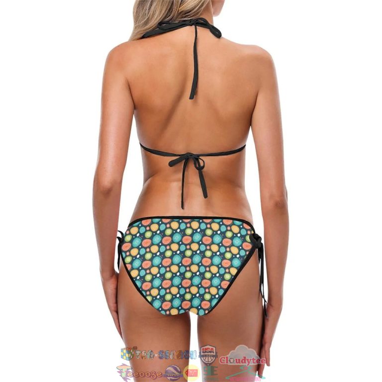 Swedish Themed Design Two Piece Bikini Set Swimsuit Beach
