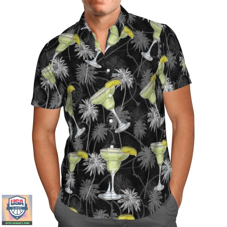 Traditional Margarita Cocktail Hawaiian Shirts Summer Short
