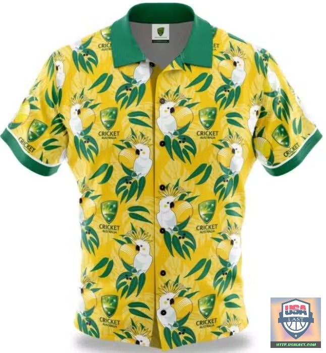 Amazing Cricket Australia Parrot Aloha Hawaiian Shirt