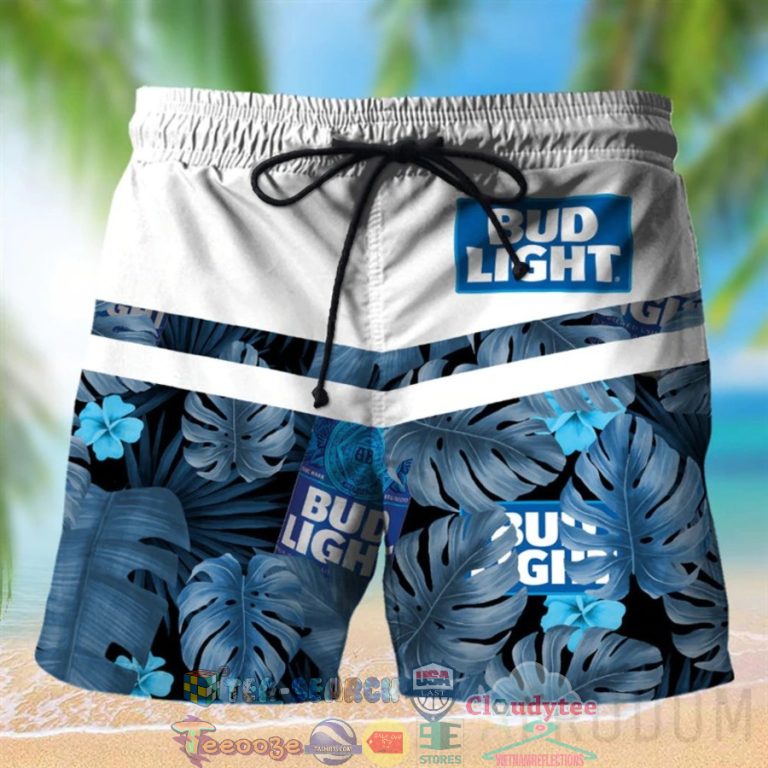 xw0DhQJT-TH040622-53xxxPersonalized-Name-Bud-Light-Beer-Tropical-Leaves-Hawaiian-Shirt-Beach-Shorts.jpg