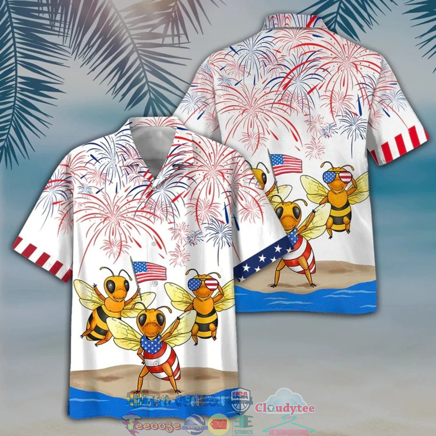 Bee Independence Day Is Coming Hawaiian Shirt