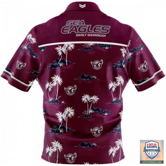 New Trend Manly Sea Eagles Palm Tree Hawaiian Shirt