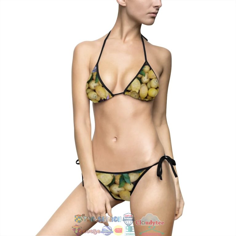 Get Healthy Lemon Two Piece Bikini Set Swimsuit Beach