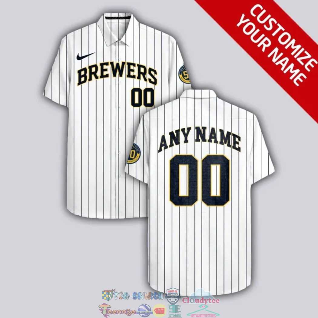 Review Milwaukee Brewers MLB Personalized Hawaiian Shirt