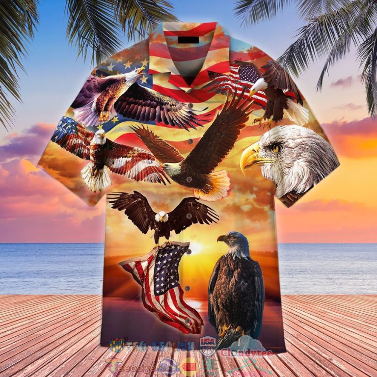 4th Of July Independence Day Eagle American Flag Hawaiian Shirt