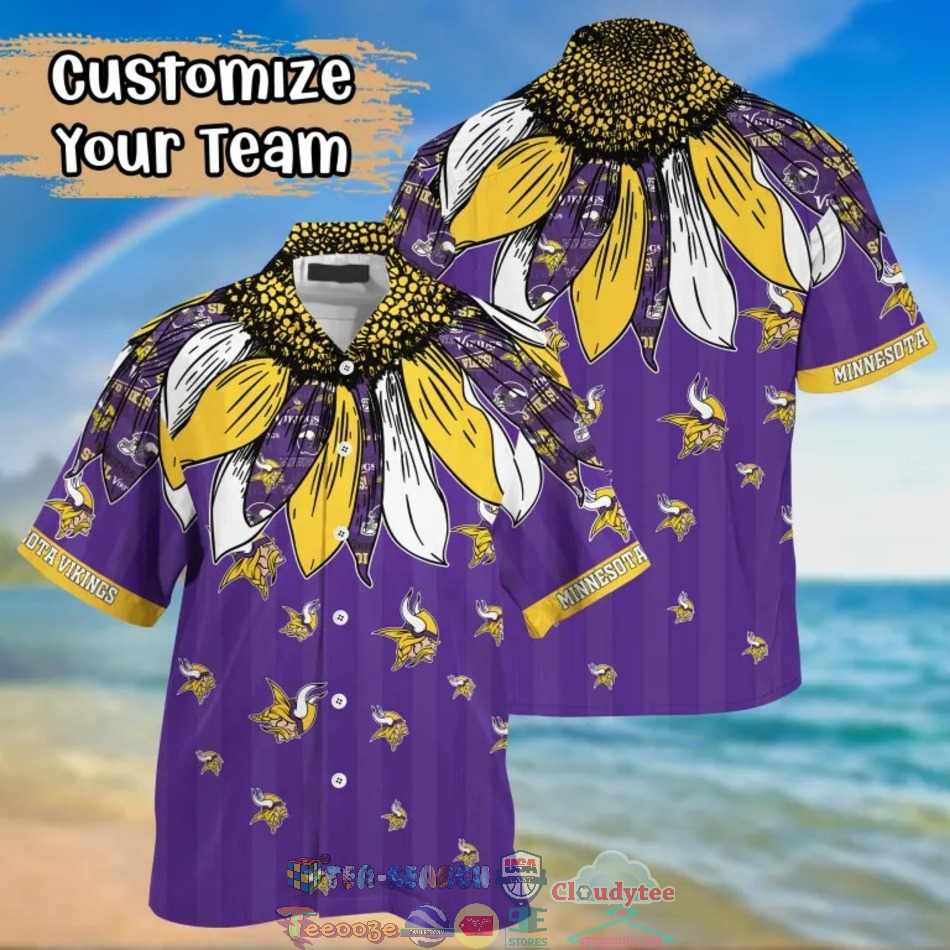 Minnesota Vikings NFL Native Feather Hawaiian Shirt