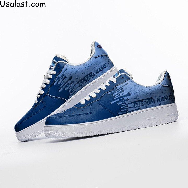 Tennessee Titans Dripping Color Custom Name Air Force 1 Shoes