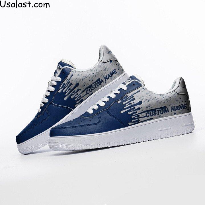 Dallas Cowboys Dripping Color Custom Name Air Force 1 Shoes