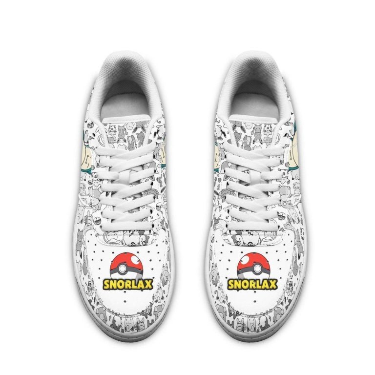 The Great Snorlax Pokemon Air Force One Low Top Shoes Sneakers