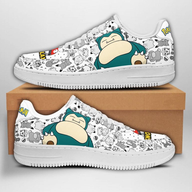 The Great Snorlax Pokemon Air Force One Low Top Shoes Sneakers