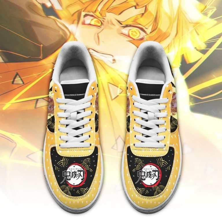 New Fashion Zenitsu Demon Slayer Air Force 1 Sneaker Shoes