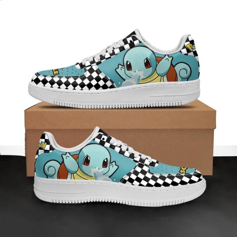 Ultra Hot Squirtle Pokemon Caro Air Force One Low Top Shoes Sneakers