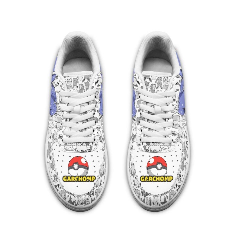 Traditional Garchomp Pokemon Air Force One Low Top Shoes Sneakers
