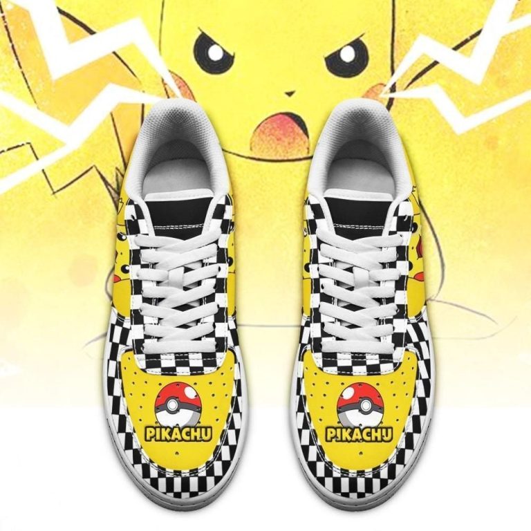 Top Hot Pikachu Pokemon Air Force One Low Top Shoes Sneakers