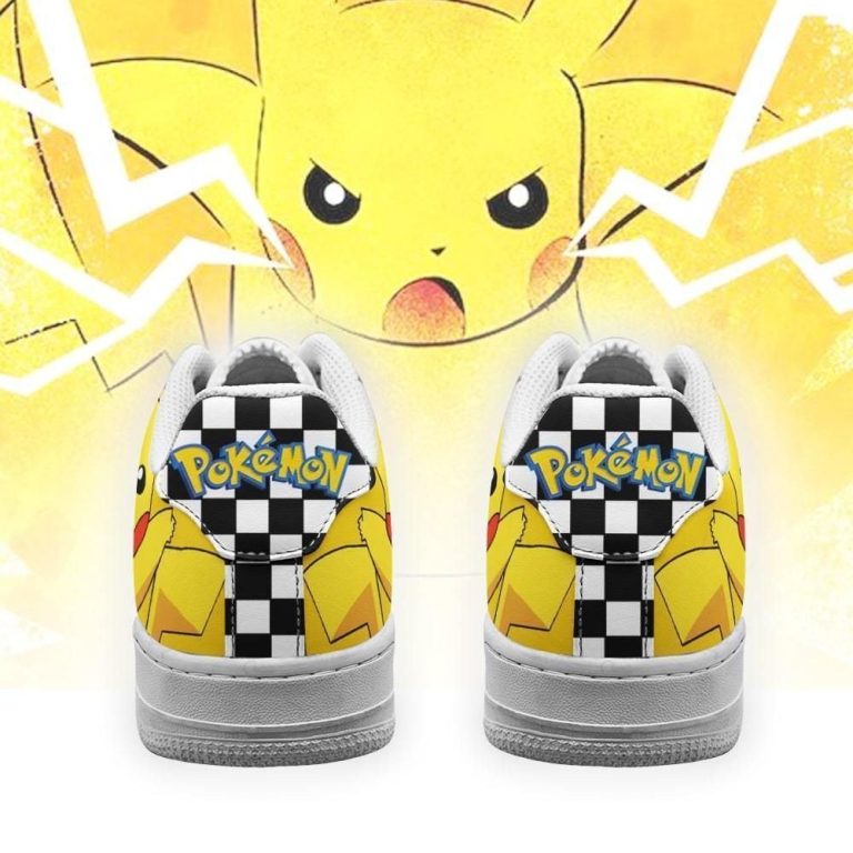 Top Hot Pikachu Pokemon Air Force One Low Top Shoes Sneakers