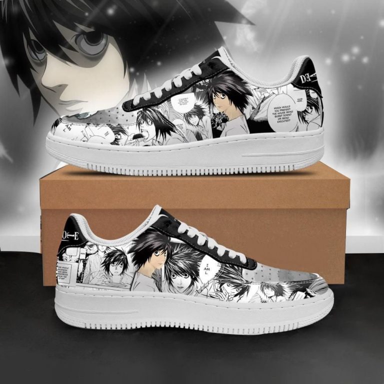 Official L Lawliet Death Note Air Sneakers AF1 Anime Shoes
