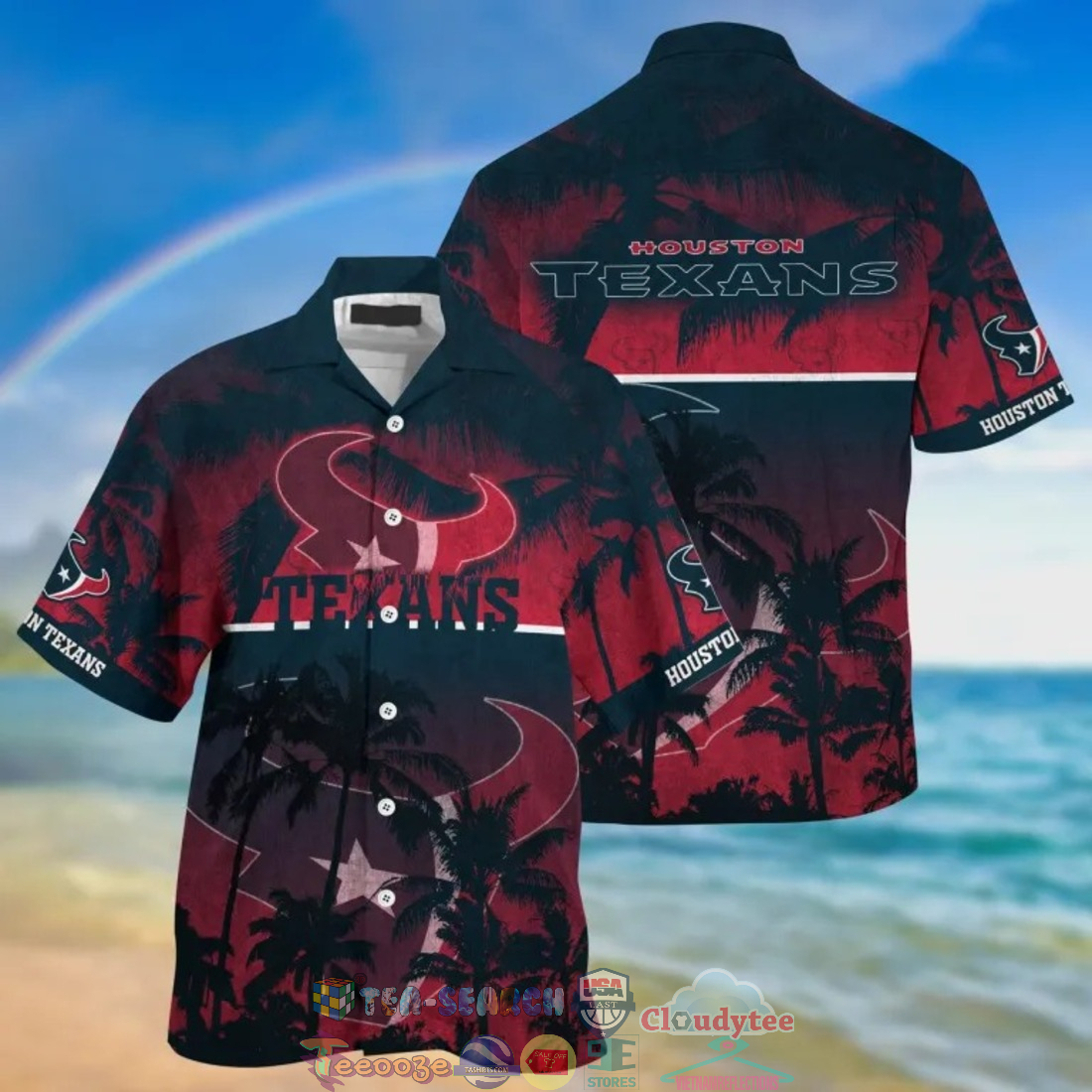 Houston Texans NFL Palm Tree Hawaiian Shirt