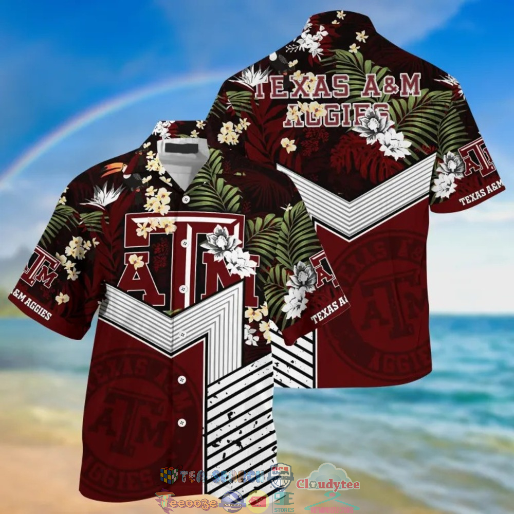 Texas A&M Aggies NCAA Tropical Hawaiian Shirt And Shorts