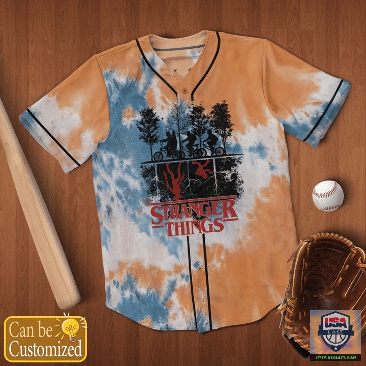 Best-Buy Stranger Things Tie Dye Personalized Baseball Jersey Shirt