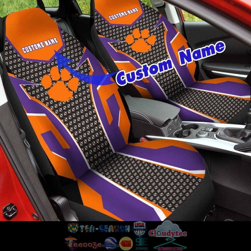 Personalized Clemson Tigers NCAA ver 1 Car Seat Covers
