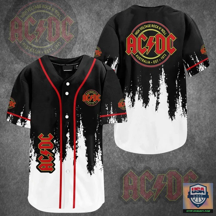 Amazon ACDC High Voltage Rock N’ Roll Band Baseball Jersey Shirt