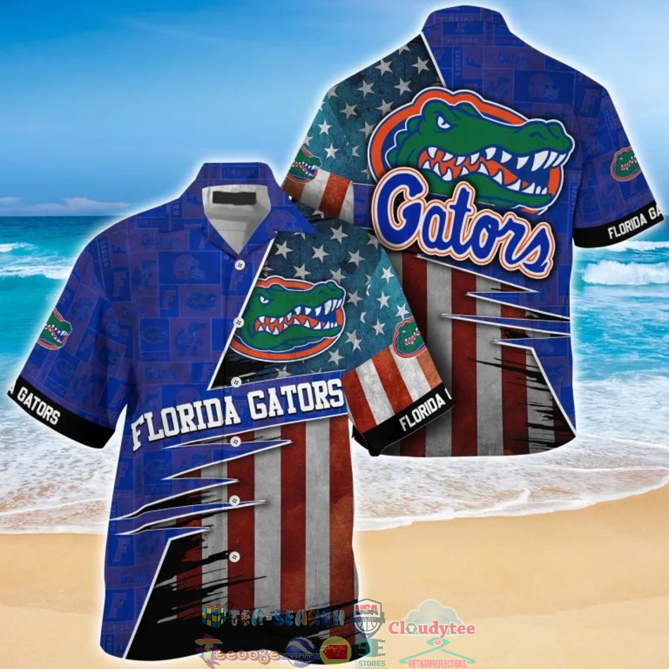Florida Gators NCAA American Flag Hawaiian Shirt