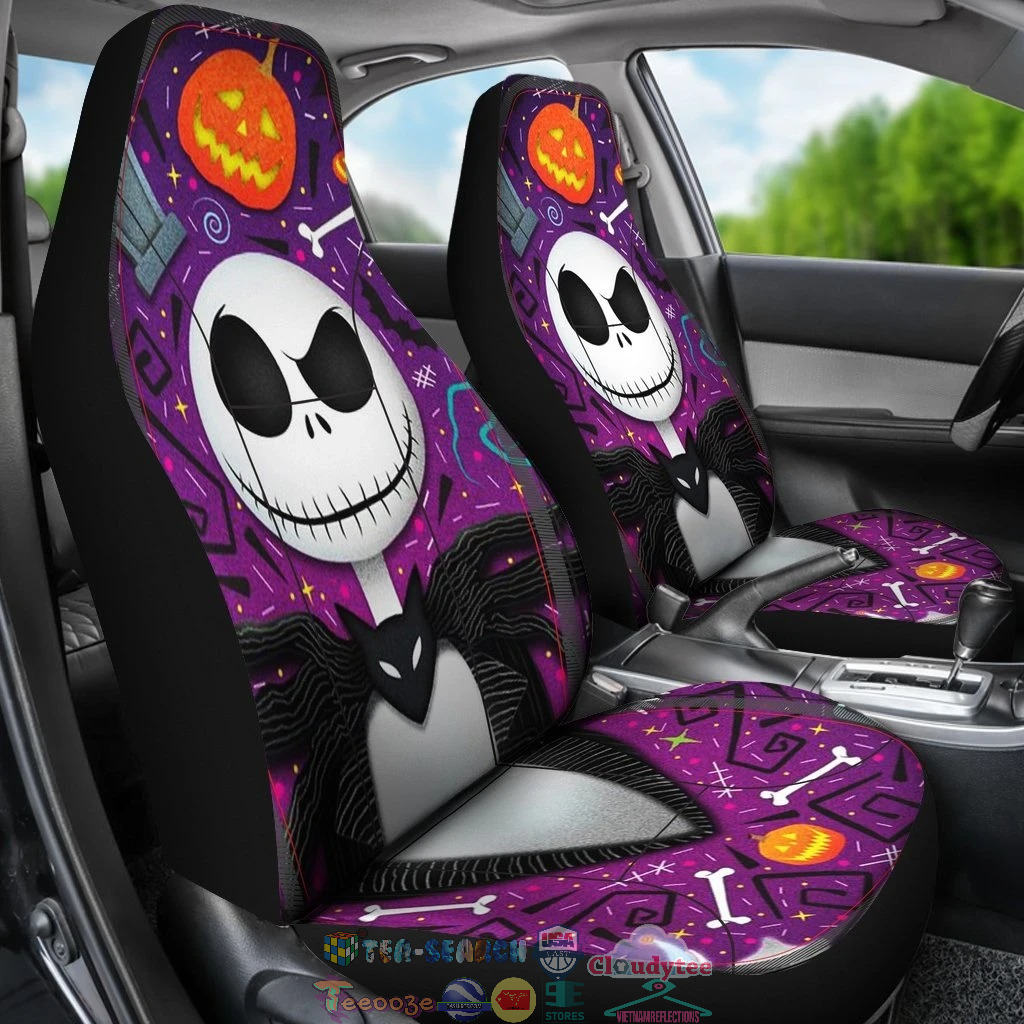 Jack Skellington Pumpkin Car Seat Covers 2