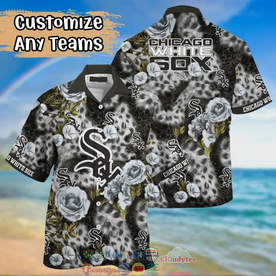 Chicago White Sox MLB Leopard Rose Hawaiian Shirt