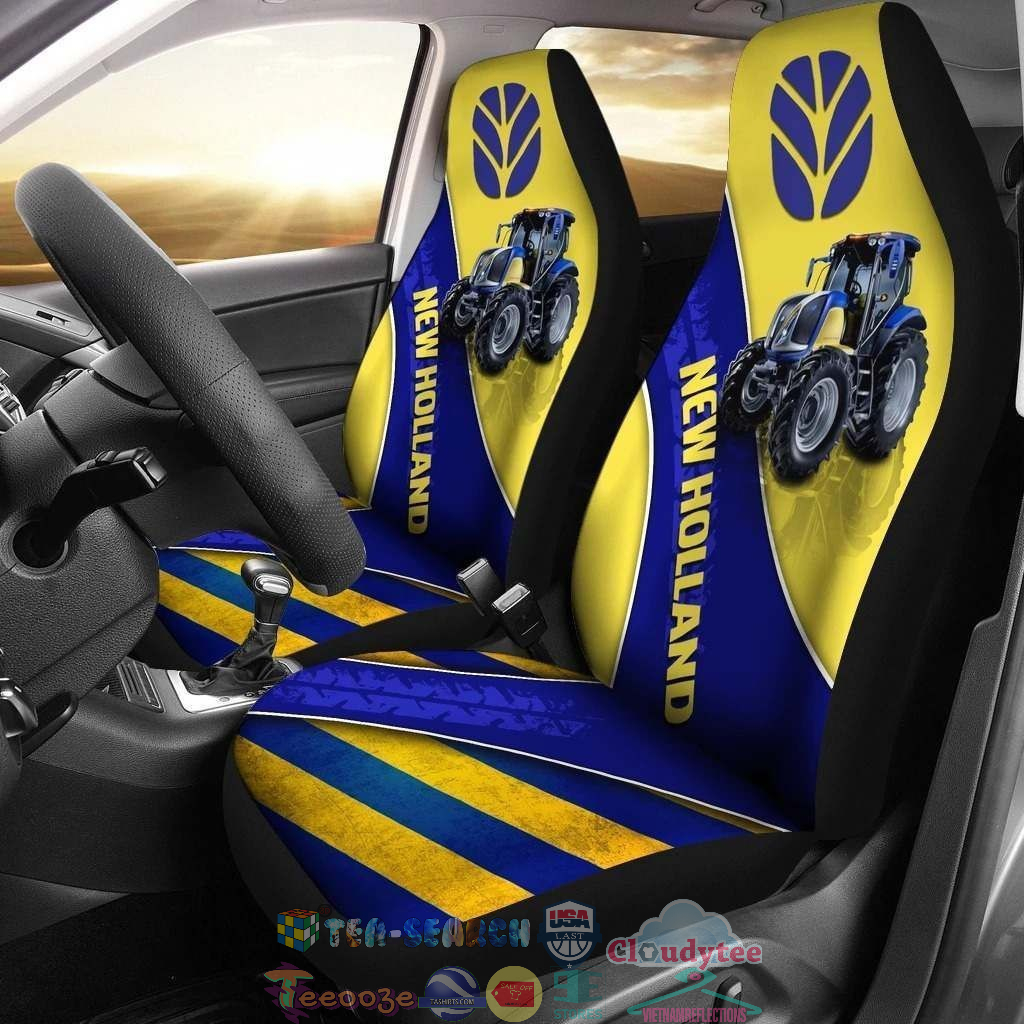 New Holland Agriculture ver 3 Car Seat Covers