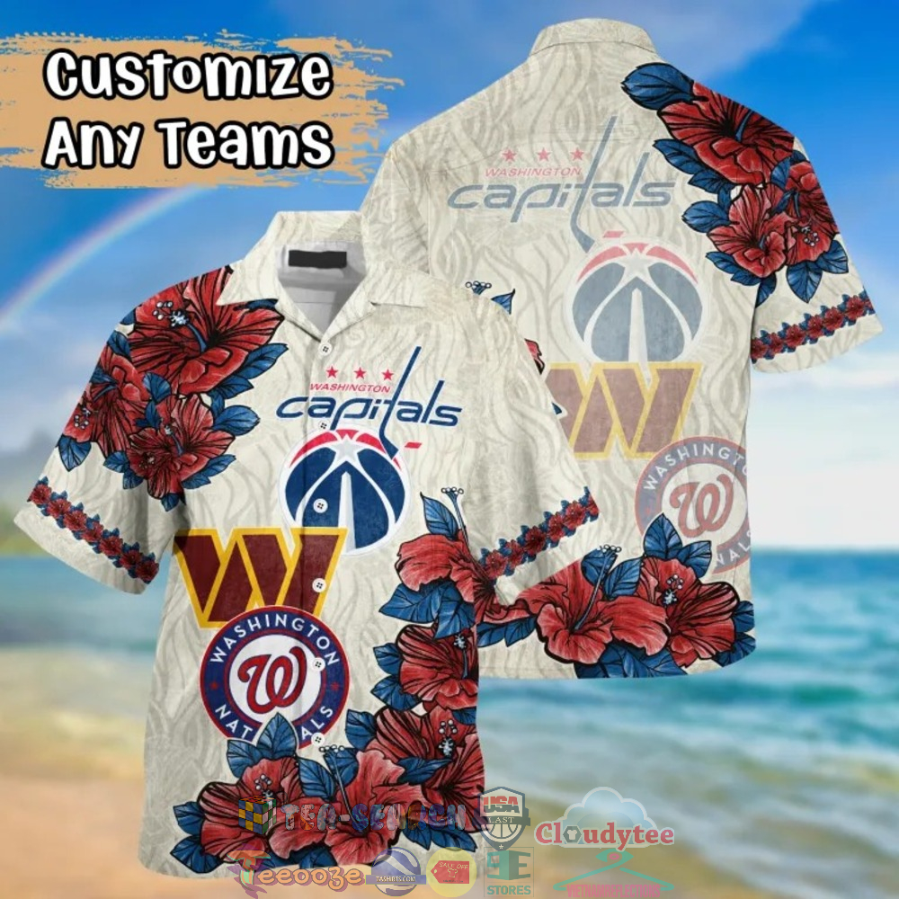 Washington Sport Teams Hibiscus Hawaiian Shirt