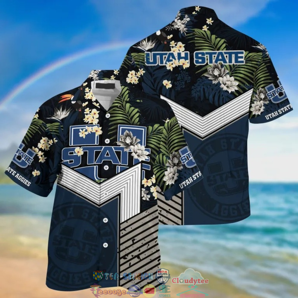 Utah State Aggies NCAA Tropical Hawaiian Shirt And Shorts