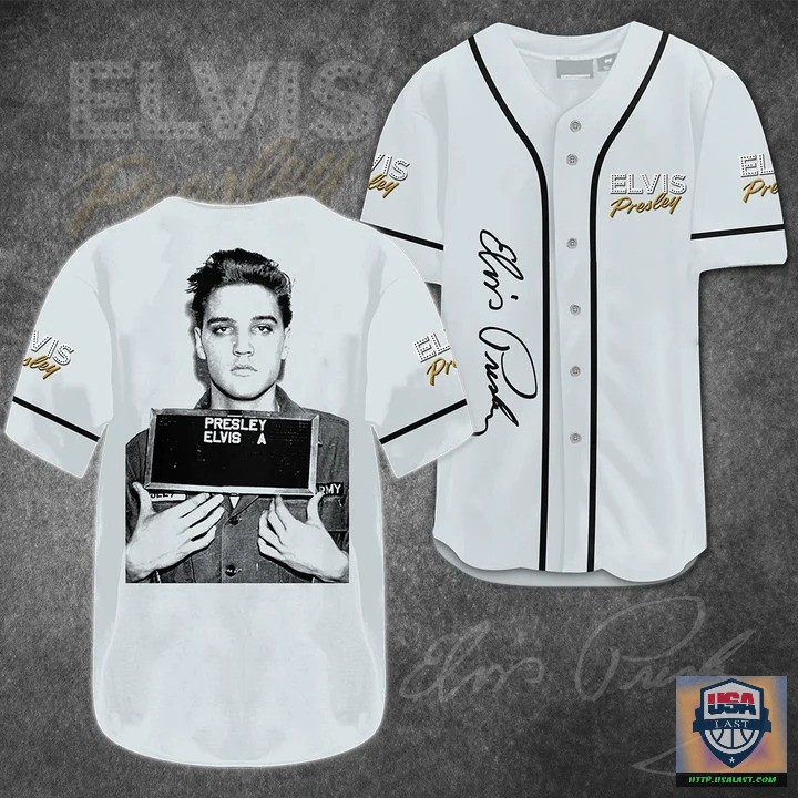 Available Elvis Presley Jail Fridge Magnet Baseball Jersey Shirt