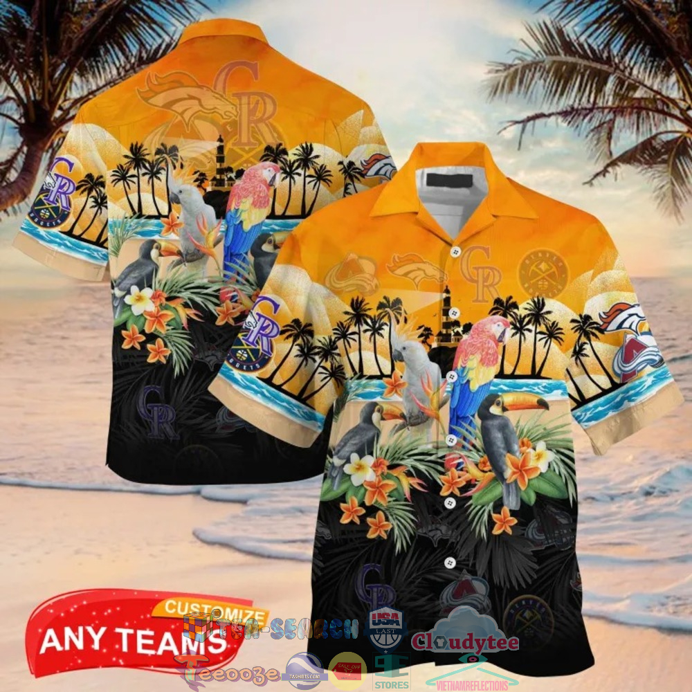 Colorado Sport Teams Palm Tree Parrot Hawaiian Shirt