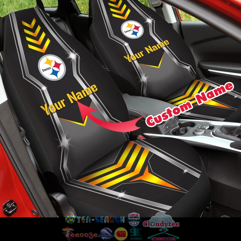 Personalized Pittsburgh Steelers NFL ver 4 Car Seat Covers