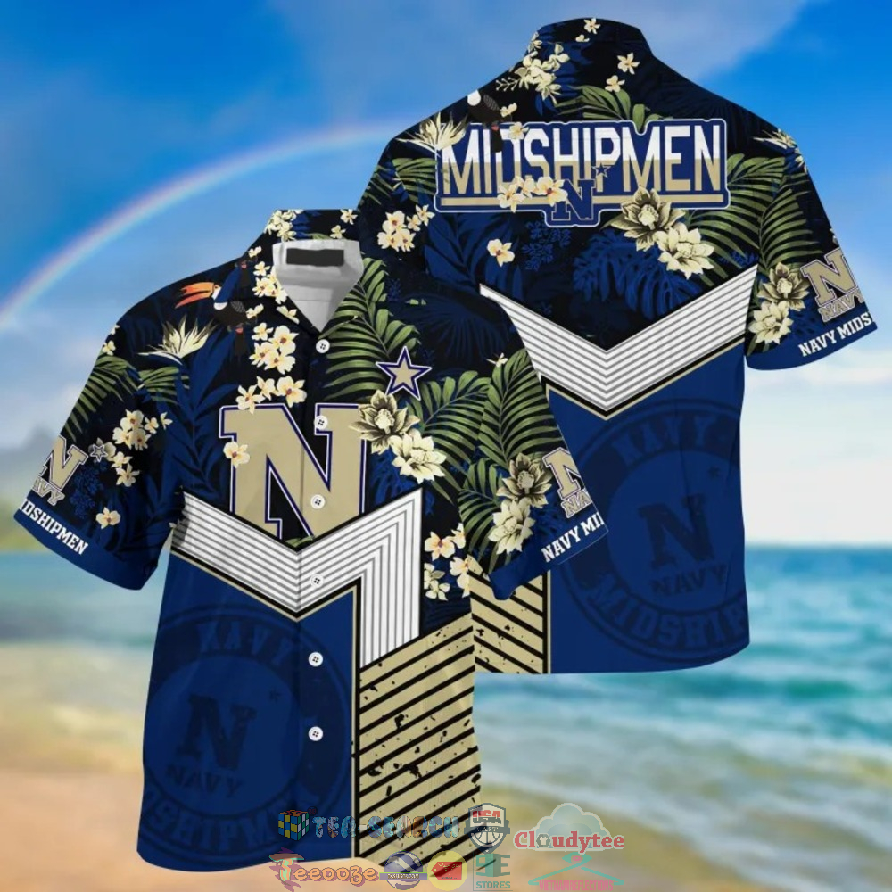Navy Midshipmen NCAA Tropical Hawaiian Shirt And Shorts