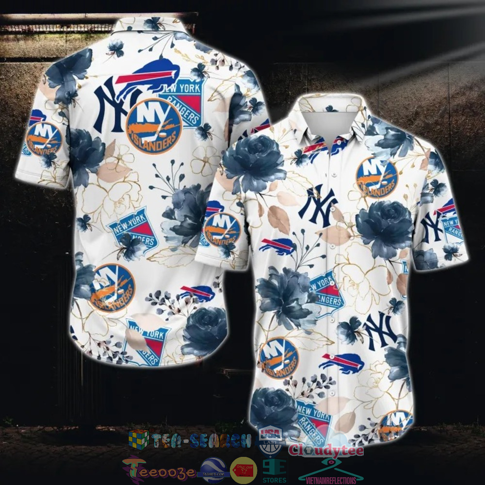 New York Sport Teams Flower Hawaiian Shirt